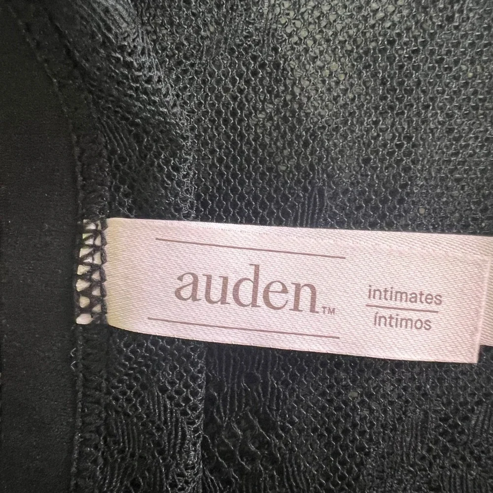 Auden Intimates Black Floral Lace Sheer Maxi Skirt Womens XL New NWT